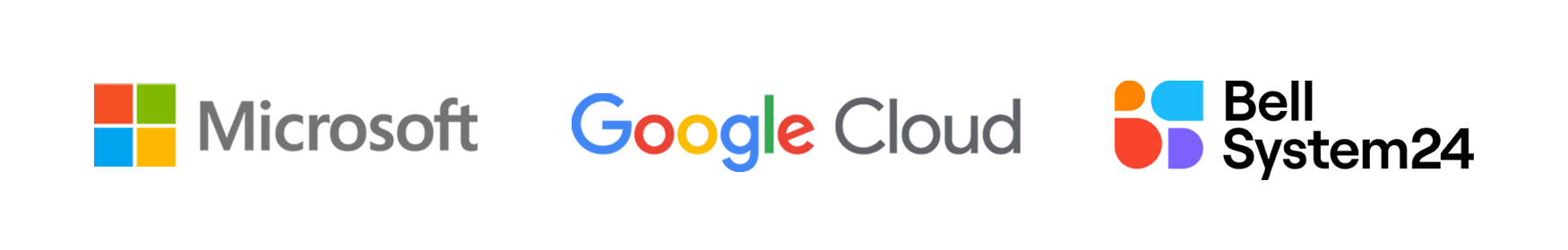 Microsoft / Google Cloud / BELLSYSTEM24 Logos