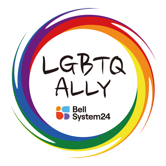 当社作成の「LGBTQ ALLY」ロゴマーク